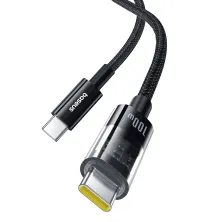 Кабель Baseus Gem Series Fast Charging Data Cable Type-C to Type-C 100W 20V 5A 2m Чорний