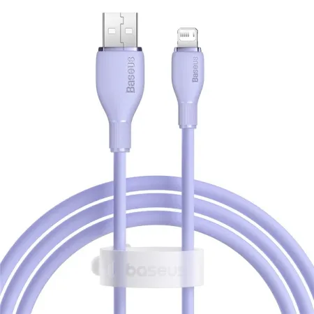 Кабель Baseus Pudding Series Fast Charging Data Cable USB to Lightning 2.4A 1.2m Фиолетовый