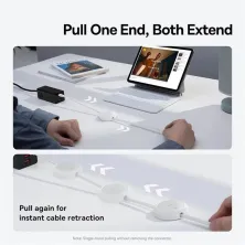 Кабель Baseus Free2Pull Mini Charging Data Cable Type-C to Type-C 60W 1m Белый