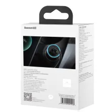 Автомобільний зарядний пристрій Baseus Golden Contactor Pro Dual Quick Charger Car Charger 40W USB+Type-C + Кабель USB to Type-C 1м Сірий