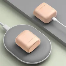 Беспроводные Bluetooth наушники Baseus Encok TWS W06 с функцией беспроводной зарядки Qi Розовый