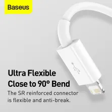 Кабель Baseus Superior Series 3-in-1 Fast Charging Data Cable USB to Lightning+Type-C+MicroUSB 3.5А 0.5m Білий