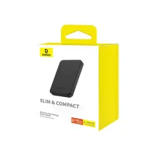 УМБ Baseus Magnetic Mini Wireless Fast Charge 2in1 5000mAh 20W 2.4A QC3.0+PD3.0 з Бездротовою зарядкою Qi 15W Чорний