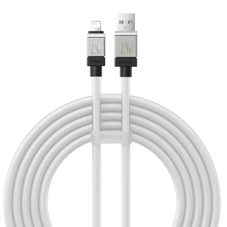 Кабель Baseus CoolPlay Series Fast Charging Cable USB to Lightning 2.4A 2m Білий