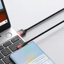 Кабель Baseus MVP 2 Elbow-shaped Fast Charging Data Cable USB to Type-C 100W 20V 5A 1m Черно-Красный