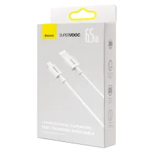 Кабель Baseus Superior Series Fast Charging Data Cable USB to Type-C 65W SUPERVOOC 2m Білий