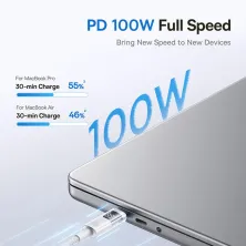 Кабель Baseus Display 2 Series Fast Charging Data Cable Type-C to Type-C 100W 20V 5A 2m Білий