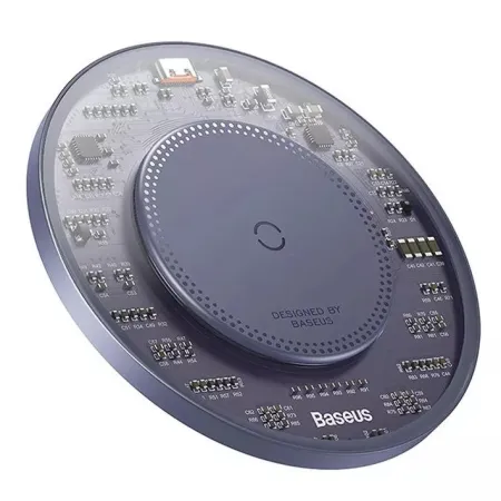 Бездротовий зарядний пристрій Baseus Simple 2 Wireless Charger з технологією Qi 15W Фіолетовий