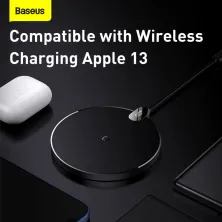 Бездротовий зарядний пристрій Baseus LED Display Gen 2 Wireless Charger с технологией Qi 15W Чорний