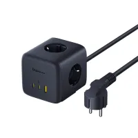 Сетевое зарядное устройство Baseus EnerFill FA11 GaN6 Cube Power Strip 67W 3AC+USB+2Type-C Черный