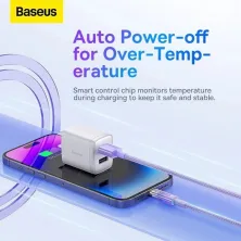 Кабель Baseus Explorer Series with Smart Temperature Control Fast Charging Data Cable USB to Lightning 2.4A 1m Фиолетовый