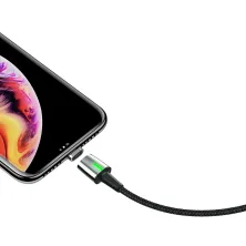 Кабель Baseus Zinc Magnetic Fast Charging Data Cable USB to Lightning 2.4A 1m Черный