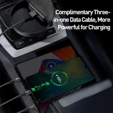 Кабель станція для зарядки Baseus Car Sharing Charging Station 6-in-1 USB to Lightning+Type-C+MicroUSB 3А 1m Чорний