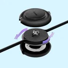 Кабель Baseus Bright Mirror 2 Series Retractable 3-in-1 Fast Charging Data Cable USB to Lightning+Type-C+MicroUSB 3.5А 1.1m Черный