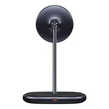 Бездротовий зарядний пристрій Baseus Swan 2in1 Magnetic з функцією MagSafe і Qi 20W та адаптером QC3.0 Чорний