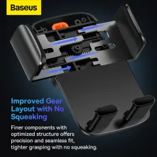 Автодержатель для телефона Baseus Easy Control Clamp Car Mount Holder Pro Suction Cup Version на торпедо и в воздуховод Черный