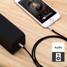 Аудіо-кабель Baseus Yiven AUX 3.5 to AUX 3.5 Audio Cable M30 1м Чорний