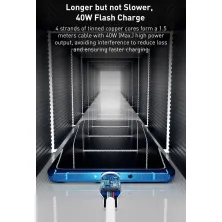 Кабель Baseus Simple Wisdom Series Fast Charging Data Cable USB to Type-C 40W 10V 4A 1.5m Набор 2 шт Белый