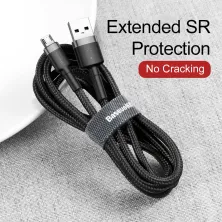 Кабель Baseus Cafule Cable USB to Micro USB 2.4A 0.5m Чорний