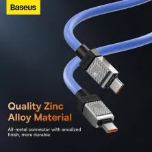 Кабель Baseus CoolPlay Series Fast Charging Data Cable Type-C to Type-C 100W 20V 5A 1m Синій