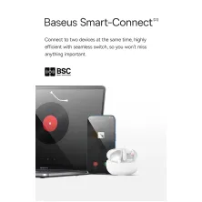 Бездротові Bluetooth навушники Baseus Bowie M1 з функцією шумозаглушення ANC Білий