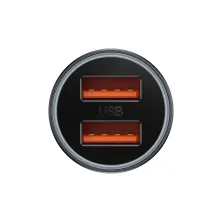 Автомобильное зарядное устройство Baseus Golden Contactor Max Dual Fast Charger Car Charger 60W 2USB Серый