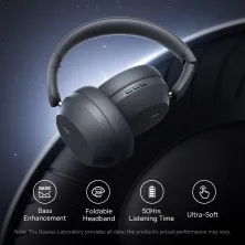 Бездротові навушники Bluetooth Baseus Bass 35 Max Wireless Headphone Сірий