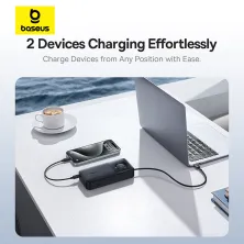 УМБ Baseus Free2Pull with Retractable Cable 20000mAh 65W с технологией QC3.0+PD3.0 и Type-C кабелем 60W Черный
