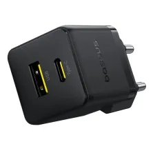 Мережевий зарядний пристрій Baseus Palm Fast Charger QC3.0+PD3.0 20W USB+Type-C 3A Чорний