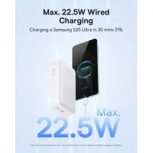 УМБ Baseus EnerFill FC51 Bipow2 Pro 30000mAh 22.5W 2.4A з технологією QC3.0+PD3.0 та Type-C кабелем 22.5W Білий