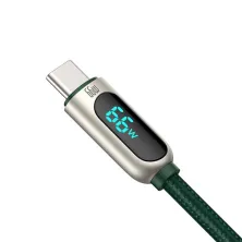 Кабель Baseus Display Series Fast Charging Data Cable USB to Type-C 66W 11V 6A 2m Зелений