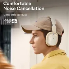 Бездротові Bluetooth навушники Baseus Bowie H1i з функцією шумозаглушення ANC Білий