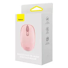 Беспроводная мышка Baseus F01B Tri-Mode Wireless Mouse 2.4G/BT1+BT2 800-1200-1600dpi Розовый