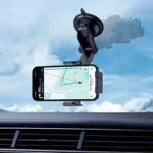 Автотримач для телефона Baseus UltraControl Go Series Clamp-Type Phone Holder Suction Cup Version на торпедо Чорний