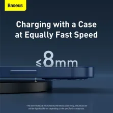 Бездротовий зарядний пристрій Baseus LED Display Gen 2 Wireless Charger с технологией Qi 15W Чорний