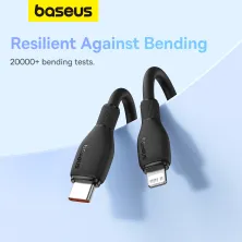 Кабель Baseus Pudding Series Fast Charging Data Cable Type-C to Lightning PD 20W 2m Чорний