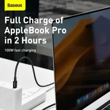 Кабель Baseus Superior Series Fast Charging Data Cable Type-C to Type-C 100W 20V 5A 1m Чорний