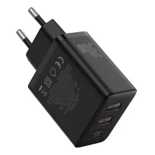 Мережевий зарядний пристрій Baseus Cube Fast Charger QC3.0+PD3.0 30W 2USB+Type-C 3A Чорний