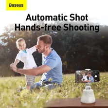 Смарт тримач для смартфона одновісний стабілізатор Baseus 360°AI Following Shot Tripod Head Білий