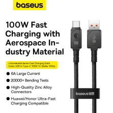 Кабель Baseus Unbreakable Series Fast Charging Data Cable USB to Type-C 100W 20V 5A 1m Чорний