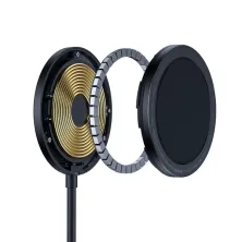 Бездротовий зарядний пристрій Baseus Simple Magnetic Stand з функцією MagSafe і Qi 15W Чорний