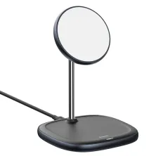 Бездротовий зарядний пристрій Baseus Swan Magnetic з функцією MagSafe і Qi 15W Чорний