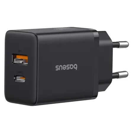 Сетевое зарядное устройство Baseus Cube Fast Charger QC3.0+PD3.0 20W USB+Type-C 3A Черный