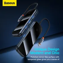 USB-хаб Baseus 4in1 AcmeJoy 4-Port Type-C HUB Adapter Type-C to USB3.0*4, Сірий
