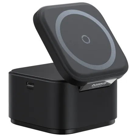 Бездротовий зарядний пристрій Baseus MagPro Series 2-in-1 Magnetic з функцією MagSafe і Qi2 20W та вбудованим кабелем Type-C Чорний