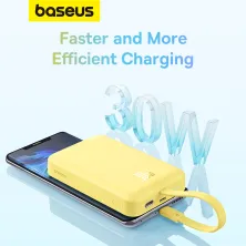 УМБ Baseus Magnetic Mini Wireless Fast Charge 10000mAh 30W 3A QC3.0+PD3.0 з функцією MagSafe та Qi 15W і Type-C 30W кабелем Жовтий