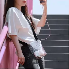 Кабель Baseus Lets Go Little Reunion One-Way Stretchable Cable USB to Lightning 2A 1m Рожевий