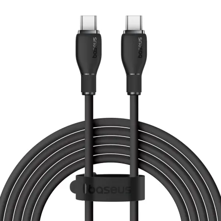Кабель Baseus Pudding Series Fast Charging Data Cable Type-C to Type-C 100W 20V 5A 2m Чорний