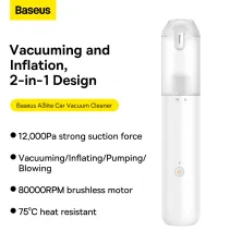 Акумуляторний пилосос Baseus A3lite Car Vacuum Cleaner 100 Вт 12000 Па Білий