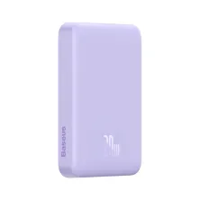 УМБ Baseus Magnetic Mini Wireless Fast Charge 2in1 10000mAh 20W 2.4A QC3.0+PD3.0 з Бездротовою зарядкою Qi 15W Фіолетовий
